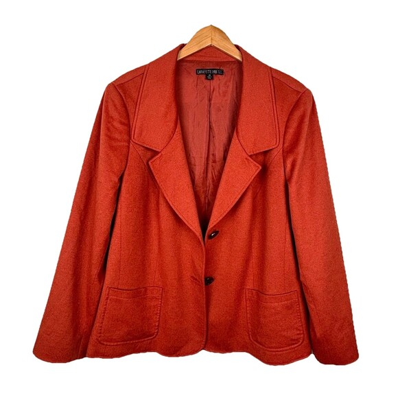 Women's Loro Piana Wool Size 20 Blazer Jacket Burnt Orange - Picture 1 of 4